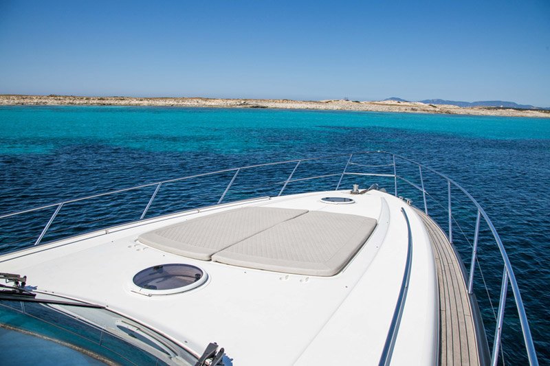 Ibiza boat charter princess V58 bow beds