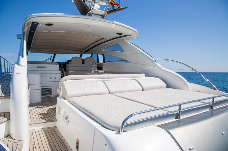 Ibiza boat charter princess V58 rear beds