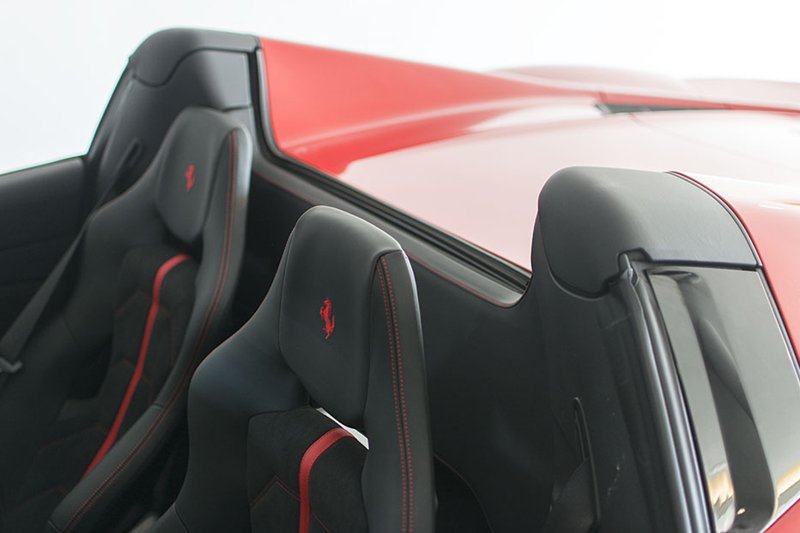 Ibiza luxury car rentals Ferrari 488 spider interior seats