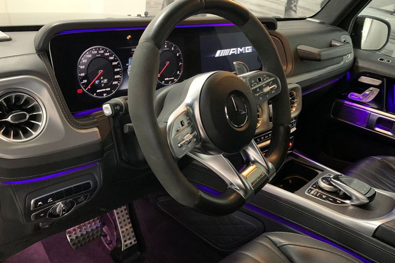 Ibiza luxury car rentals Mercedes g63 interior