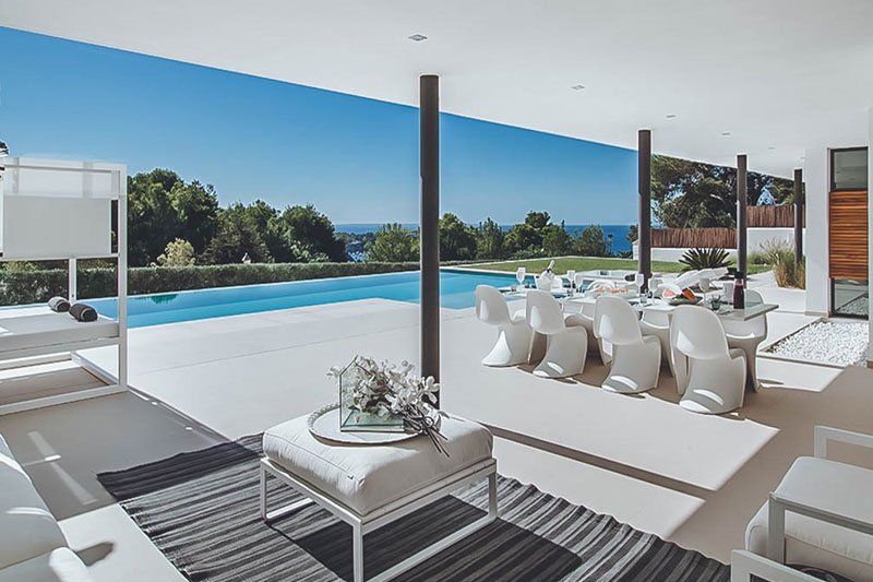 Ibiza villa rentals villa mila pool terrace